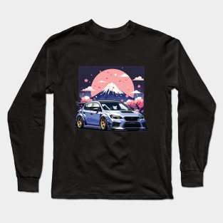 Subaru Impreza WRX STI Car - Widebody Modified JDM Car Long Sleeve T-Shirt